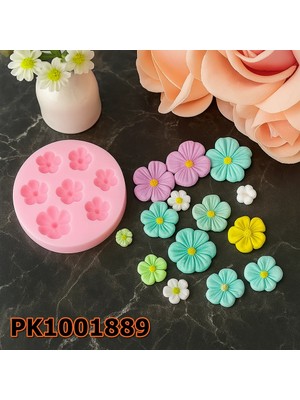 Poyrish PK1001889 - Silikon Kalıp Mum Kalıbı Çiçekler