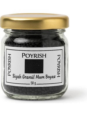 Poyrish Siyah Granül Mum Boyası 50 gr