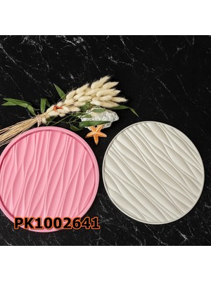 Poyrish PK1002641 - Silikon Kalıp Mum Kalıbı Dalgalı Desen Tepsi Sunumluk