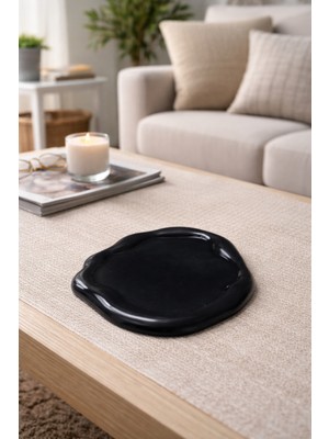 Akanart Dekoratif Bulut Tabak Siyah