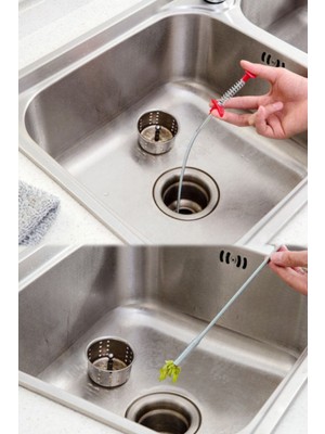 Munico Lavabo Banyo Tıkama Açıcı Tel Paslanmaz Çelik Tesisatçılara Uygun Çelik Hasır Tel