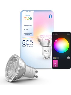 Philips Hue Essential 4.7W GU10 345 Lumen Renkli Akıllı Spot Ampul