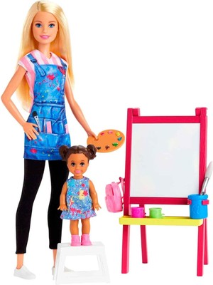 Barbie Ben Büyüyünce Meslek Setleri - Resim Öğretmeni - Sarışın