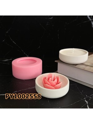 Poyrish 1167 - Silikon Kalıp Mum Kalıbı - Yuvarlak Mini Mum Kabı