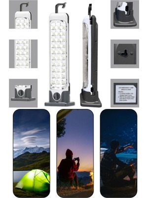 Munico Su Geçirmez Kamp Açık Alanı & Çadır Içi Aydınlatma Deprem ve Afet Için Elektriksiz Lamba Aydınlatma