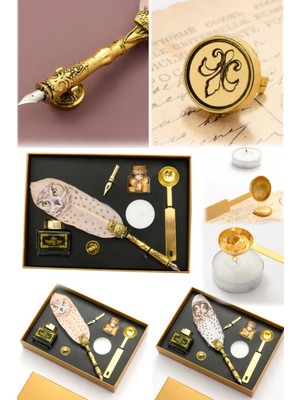 Munico Retro Kaligrafi Kalem Dolma Dönemi Baskı Divit Mektup Seti Damga Atatürk Kalem   ile Pratik Kullanım