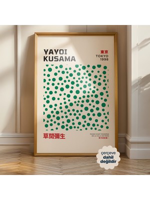 Persona Istanbul Yayoi Kusama "green Infinity" - 1998 Tokyo Sergi Posteri (Çerçevesiz)