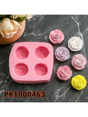 Poyrish PK1000463 - Silikon Kalıp Mum Kalıbı 4'lü Çiçek
