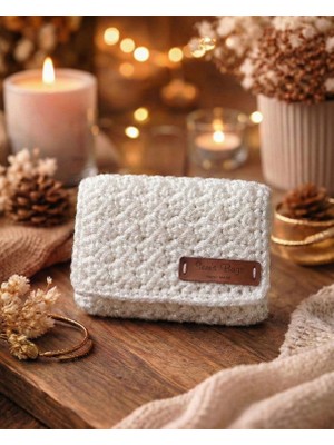 El Yapımı Örgü Bozuk Para Cüzdanı ve Kartlık - Şık Gece Portföyü