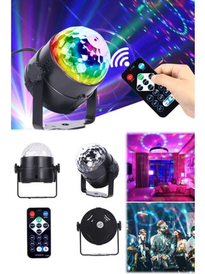 Munico Kumandalı Dj Disco Topu Sese Duyarlı Rengarenk Tavana Monte Edilebilir Gece Klüp Lambası Bar