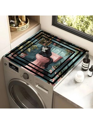 Harikabirev|çamaşır Makinesi Üstü Örtüsü Kurutma Makinesi Örtüsü (Kedi) |cmrrts|cmrrts