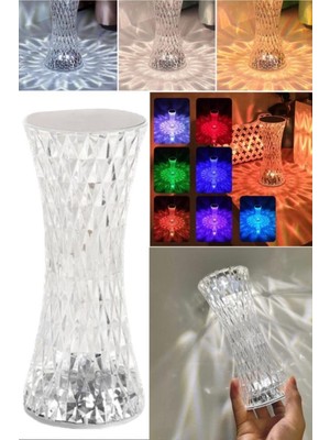 Munico Silindir Şeklinde Dekoratif Gece Lambası Yatak Başı Lambader 16 Renkli Şarjlı Kumandalı Gece Lambası