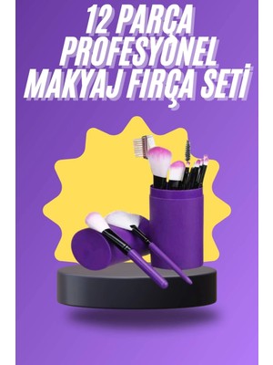 Sb Shopping 12 Parça Makyaj Fırça Seti Profesyonel Fondöten Allık Far Kontür Fırçası