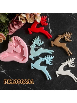 Poyrish PK1000891 - Silikon Kalıp Mum Kalıbı - Yılbaşı Geyik