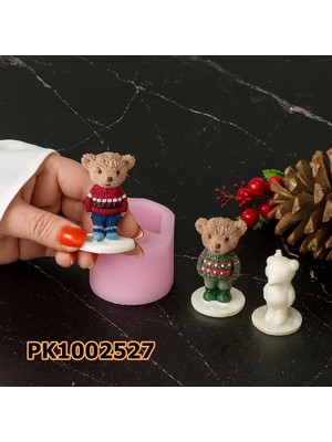 Poyrish PK1002527 - Silikon Kalıp Mum Kalıbı - Minik Teddy Ayıcık