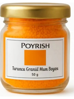 Poyrish Turuncu Granül Mum Boyası 50 gr