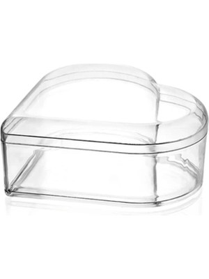 Poyrish Kalp Şekilli Kapaklı Mika Kutu (1 Adet)