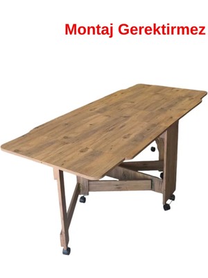 Ege Mobilya Mutfak Masası Kırma Katlanır Salon Masası Balkon Masası Çam