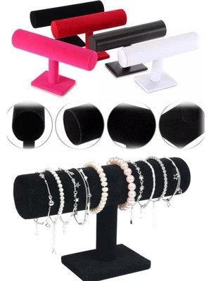 Munico Kadife Takı Bilezik Siyah Sert Takı Bilezik Bileklik Standı Organizer Kaliteli Vintage Tek Katmanlı