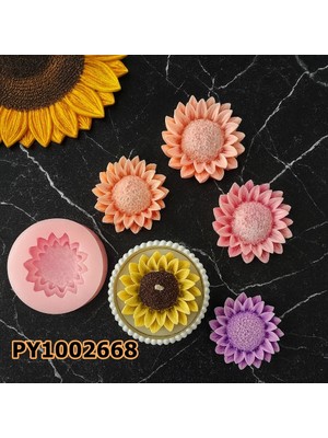 Poyrish 1188 - Silikon Kalıp Mum Kalıbı - Ayçiçeği