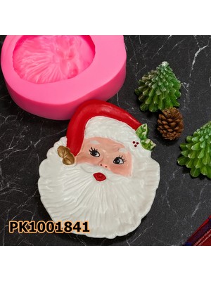 Poyrish 1056 - Silikon Kalıp Mum Kalıbı - Noel Baba Tabak