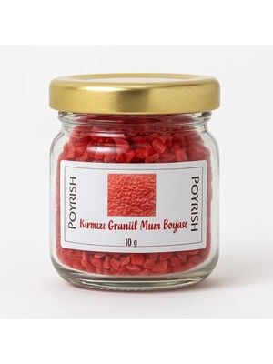 Poyrish Kırmızı Granül Mum Boyası 10 gr