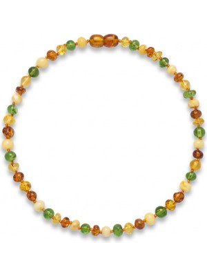 Uçan Geyik Kehribar Doğal Taş Bebek Kolyesi - Güçlü Bağışıklık ve Diş Çıkarma