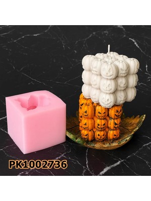 Poyrish 1210 - Silikon Kalıp Mum Kalıbı - Bubble Kabak Halloween