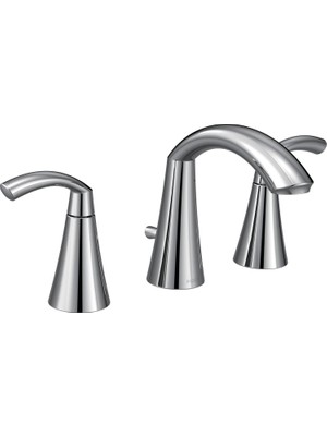 Moen T6173 Glyde Iki Saplı Yaygın Banyo Lavabo Bataryası Trim Kiti, Valf Gerekli, 1, Krom