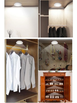 Munico Ofis Ev Gardrop Cam Önü Aydınlatma Lüx Şık Tasarım Aydınlatıcı 3'lü Spot Lambalar Kumandalı Kablosuz