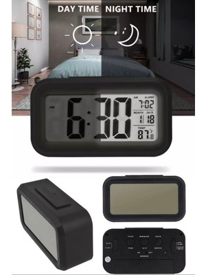 Munico LCD Çalar Saat LED Ekran Dijital Konuşan Termometreli Çok Fonksiyonlu Alarm Saati