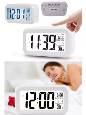 Munico Dijital Akıllı Çalar Saat Elektronik Masa Saati Yatak Odası Çalışma Odası Için Şık Standlı