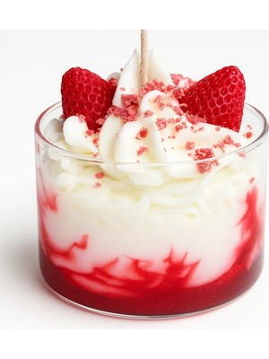 Poyrish Çilek Krema Mum Yapım Seti