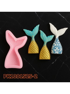 Poyrish 1043 - Silikon Kalıp Mum Kalıbı - Deniz Kızı Kuyruk Büyük