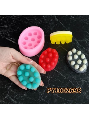 Poyrish PK1002698 - Silikon Kalıp Sabun Kalıbı Oval Sabun Kalıbı
