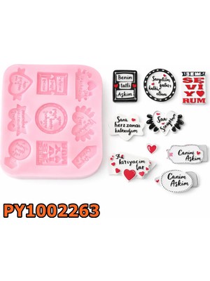 Poyrish PY1002263 - Silikon Kalıp Mum Kalıbı - Sevgiliye Mesaj