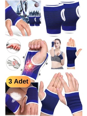 Munico 3 Çift Spor Bandı Statik El Bilek Ateli Elastik Destek Bandajı Bandı Sporcu Bilekliği Halter Fitness