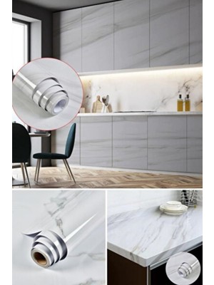 Munico Tezgah Masa Yapışkanlı Dekoratif Yapışabilir Krem Yere Beyaz Dolabı Mermer Her Fol  Için Ideal Seçim