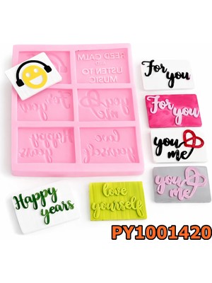 Poyrish 1036 - Silikon Kalıp Mum Kalıbı - 6lı Küçük Etiket