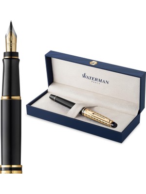 Waterman SE25 Expert Deluxe Siyah Gt Dolma Kalem, M Uç