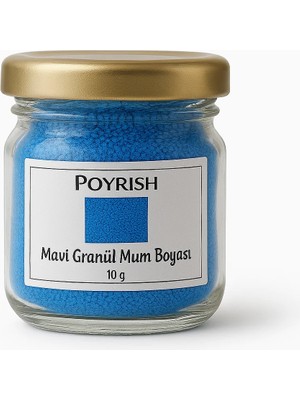 Poyrish Mavi Granül Mum Boyası 10 gr