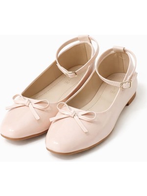 Klay Shoes Kadın Rugan Bilekten Kemerli Şık Rahat Retro Babet