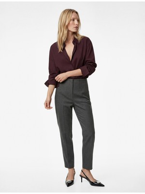 Koton Kadın Kanvas Pantolon 6SAK40218UW Gri