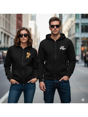Etoile Studio Sevgili Kombini Sweatshirt Unisex 2 Iplik Kapşonlu Fermuarlı 2 Adet Fiyatı Tomm Jeery