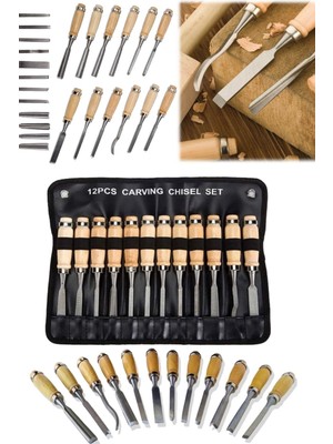 Munico Heykel Adet Bıçaklı Takımı Sanatı Oyma Ahşap Profesyonel Verme Ahşap Tablo El K  ile Pratik Kullanım