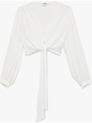 Koton Kadın Bluz 6SAK60019EW Kırık Beyaz