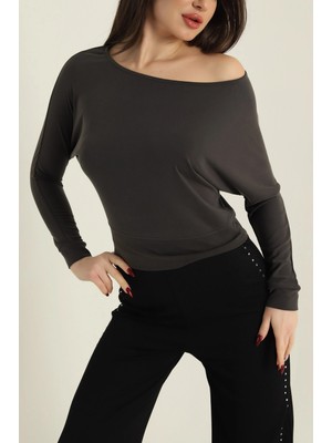 DESIGN AND ME Desıgn And Me Kayık Yaka Modal Bluz