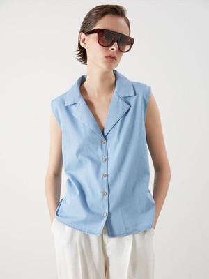 Lc Waikiki Yeni Sezon Regular Fit Kadın Jean Gömlek