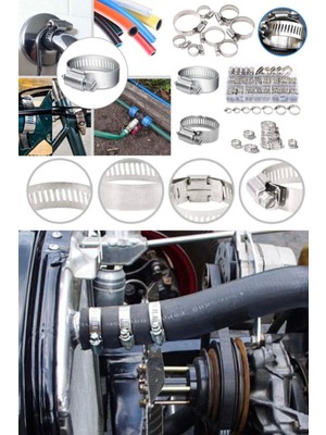 Munico Çelik Kelepçeleri Yakıt Dişli Borusu Klipsi Vida Ayarlanabilir Hortum Bandı Kolay Sonsuz Paslanmaz