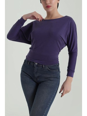 DESIGN AND ME Desıgn And Me Kayık Yaka Modal Bluz